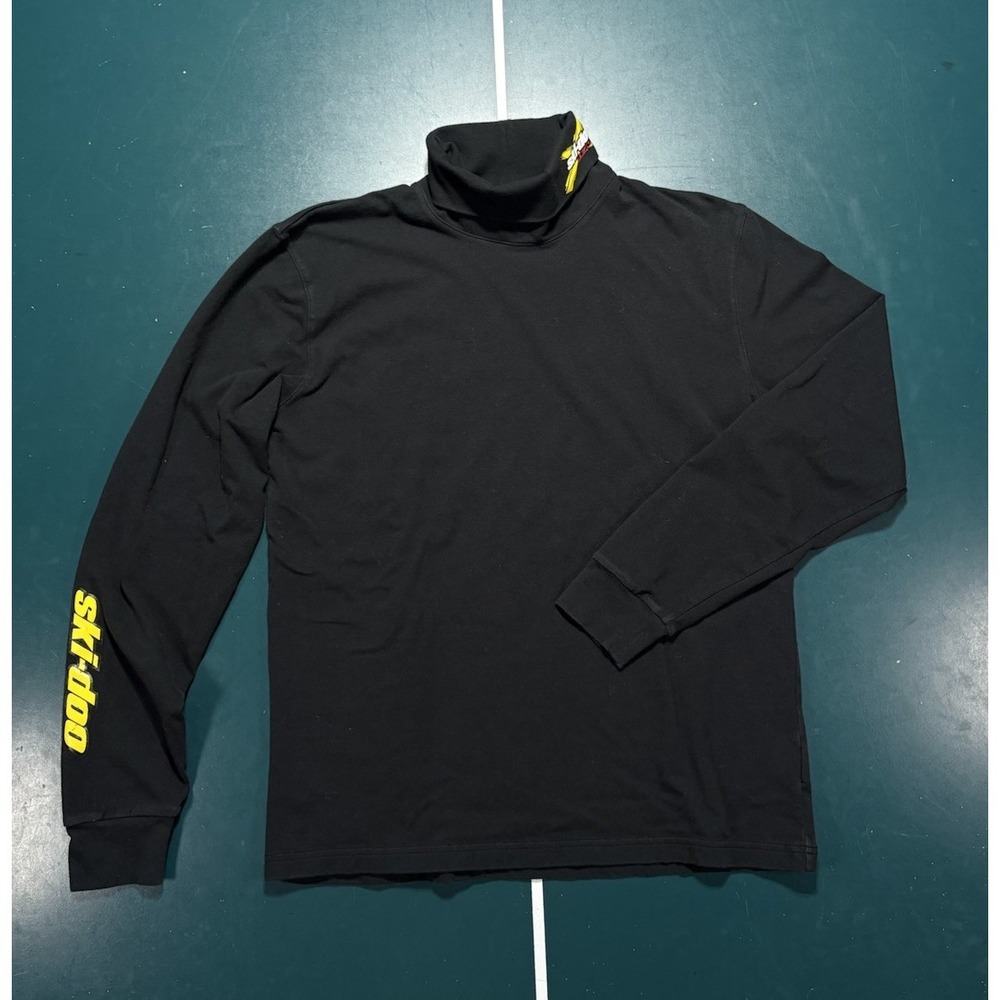 SKI DOO TEAM Turtle Neck Base Layer Shirt Men's Medium‎ Black Yellow BRP Racing
